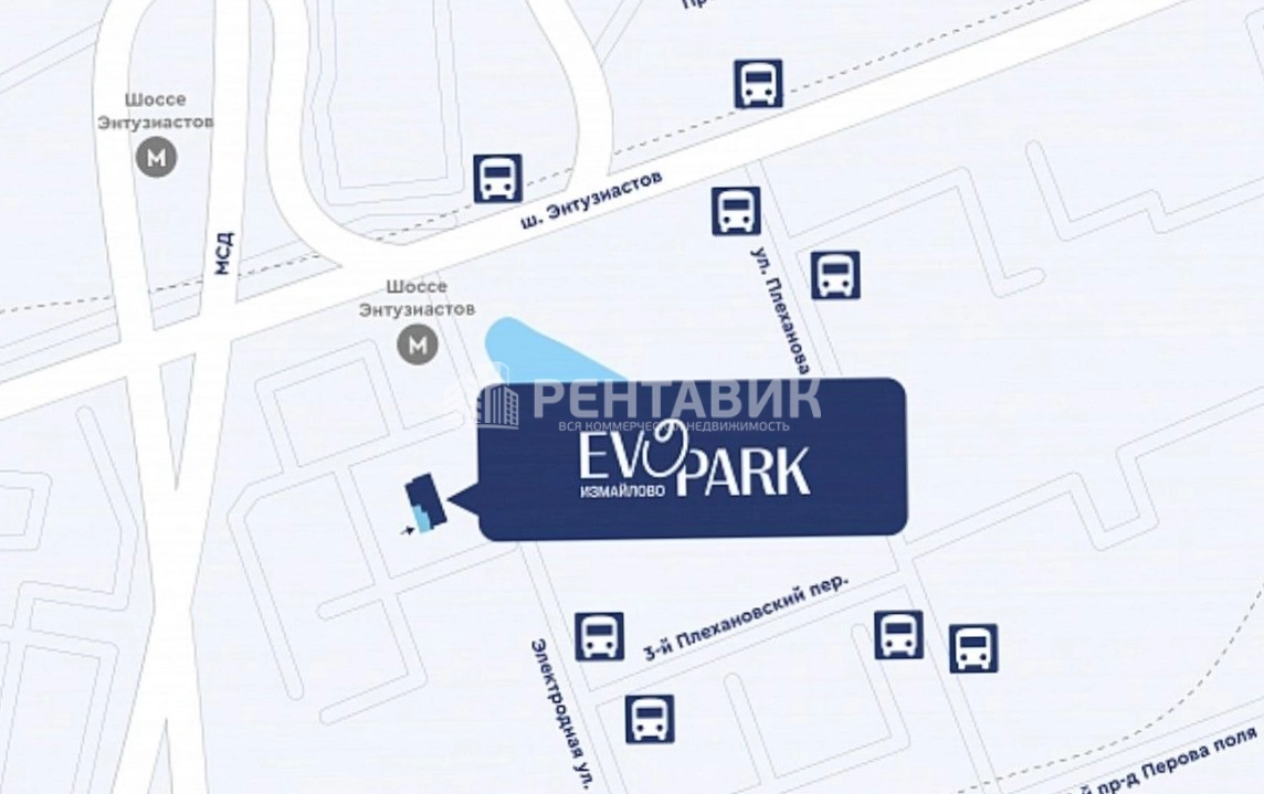 Торговая площадь EVOPARK / Эвопарк Измайлово площадью 138 квадратных метров
