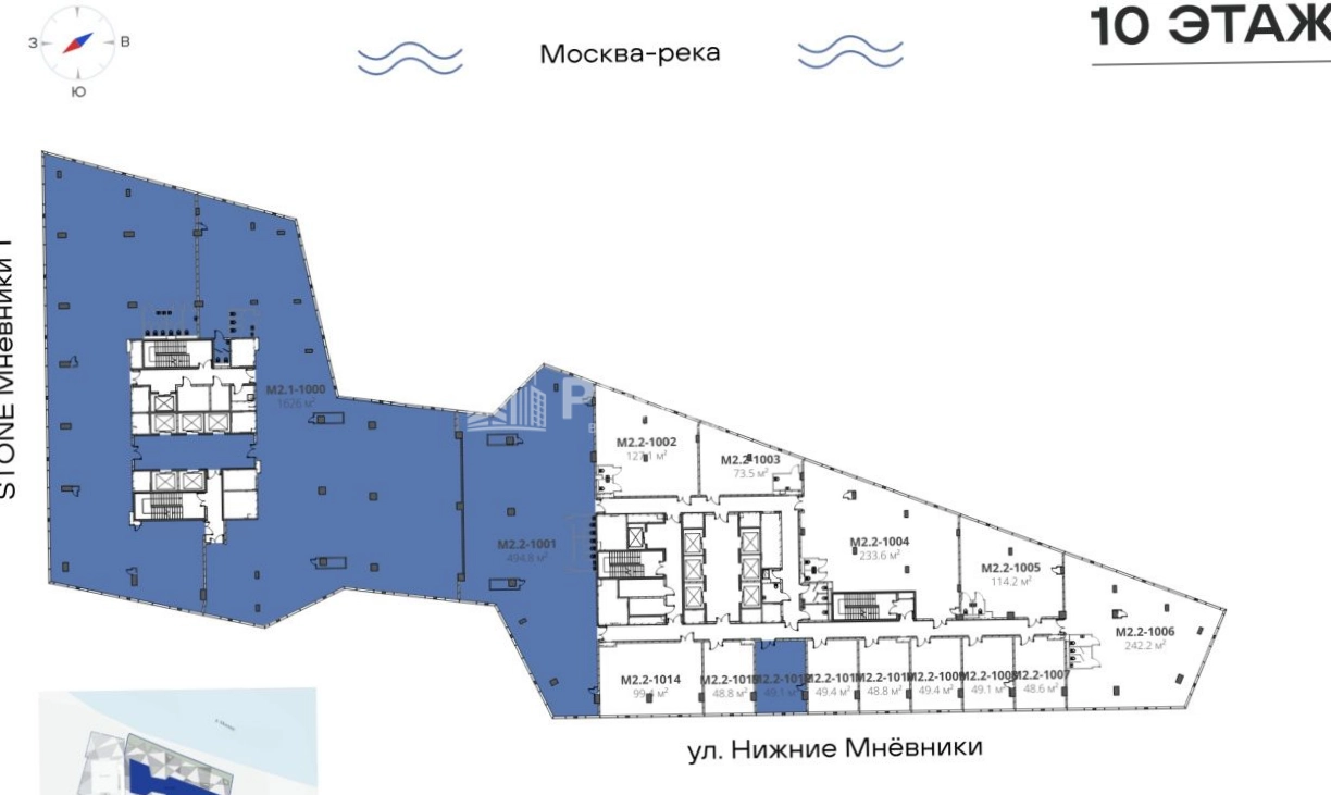 Офис STONE Мнёвники 1, 2 площадью 3135 квадратных метров