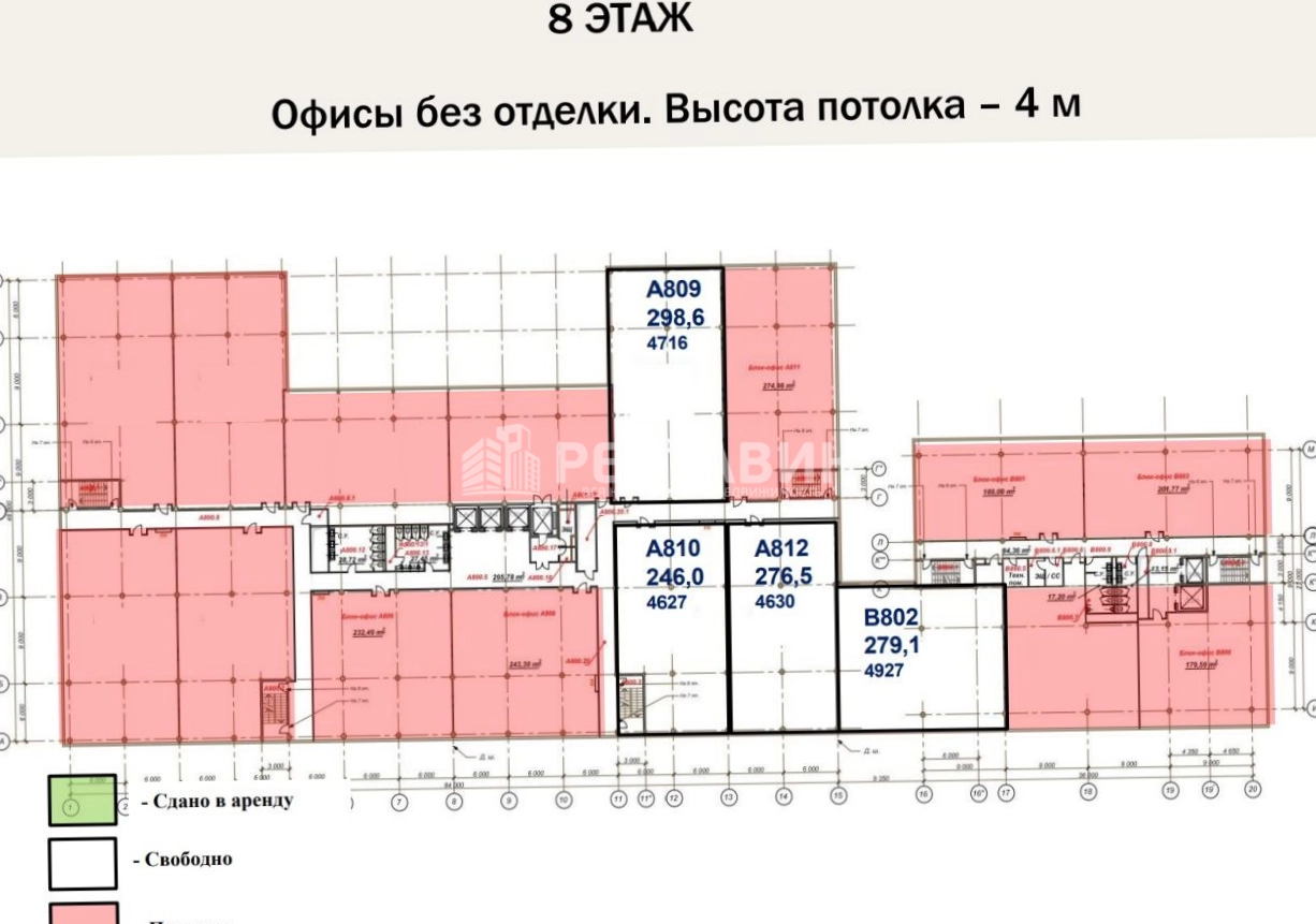Офис West Park площадью 801.6 квадратных метров