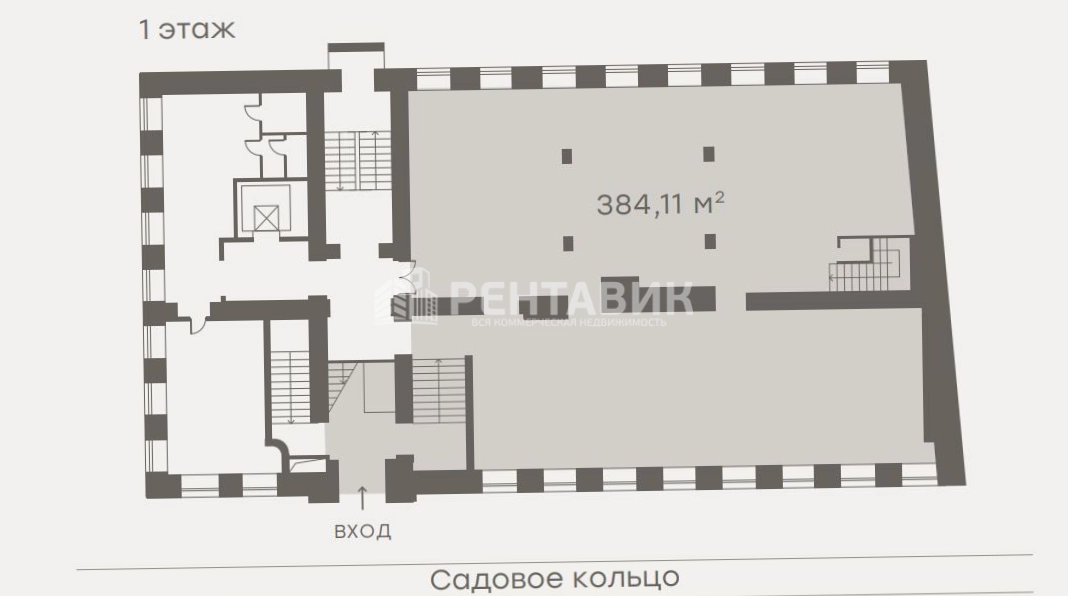 Помещение свободного назначения Смоленский 4 площадью 384 квадратных метров