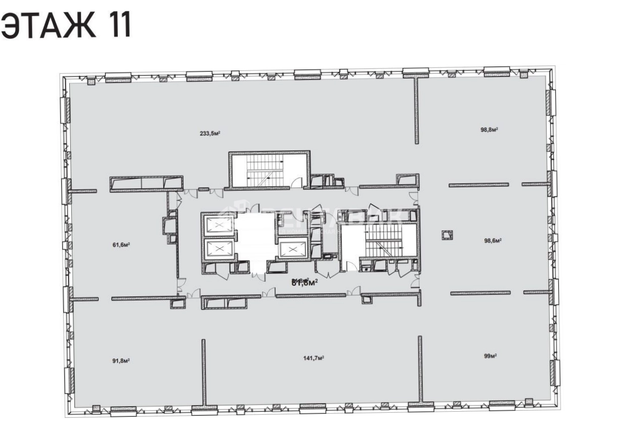 Офис Kvartal West Tower площадью 3627.2 квадратных метров