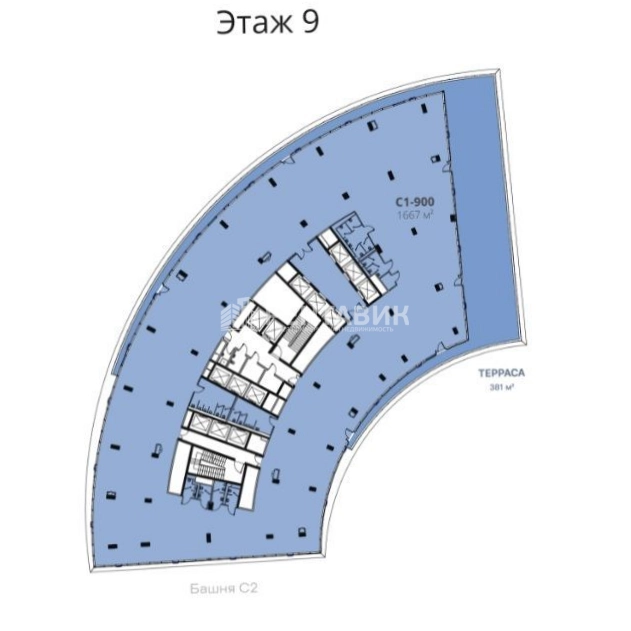 Офис STONE Савёловская 2 площадью 2048 квадратных метров