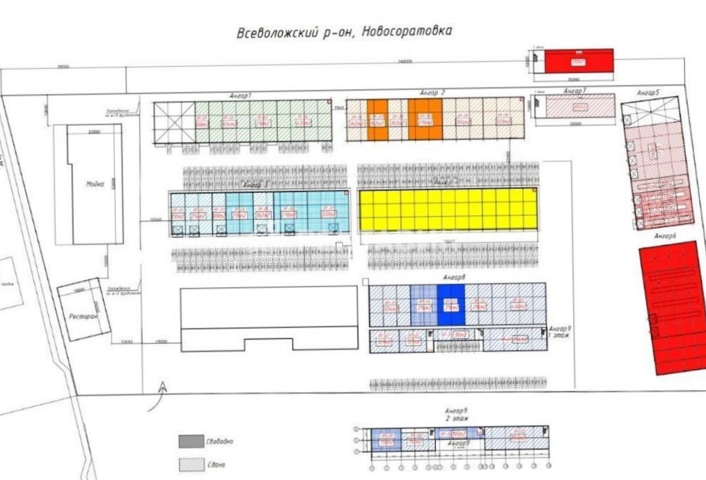Производство Промзона Уткина Заводь площадью 1638 квадратных метров