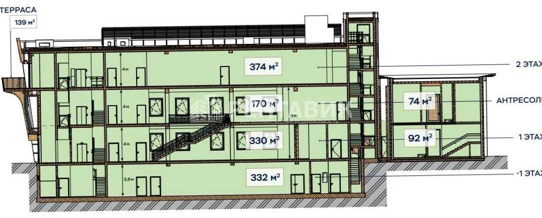 Здание целиком Веллтон Клуб площадью 1510.9 квадратных метров