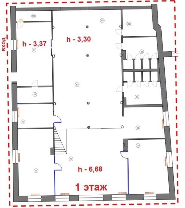 Офис Рябовская мануфактура, строение 6 площадью 753.3 квадратных метров