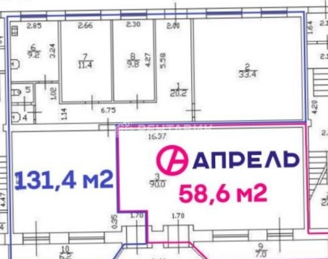 Помещение свободного назначения Ланское, 65А площадью 131.4 квадратных метров