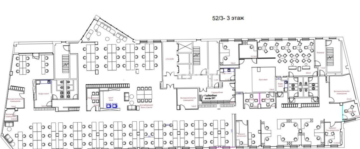 Офис Riverside Towers, строение 3 площадью 2658 квадратных метров