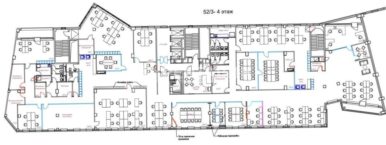 Офис Riverside Towers, строение 3 площадью 4004 квадратных метров