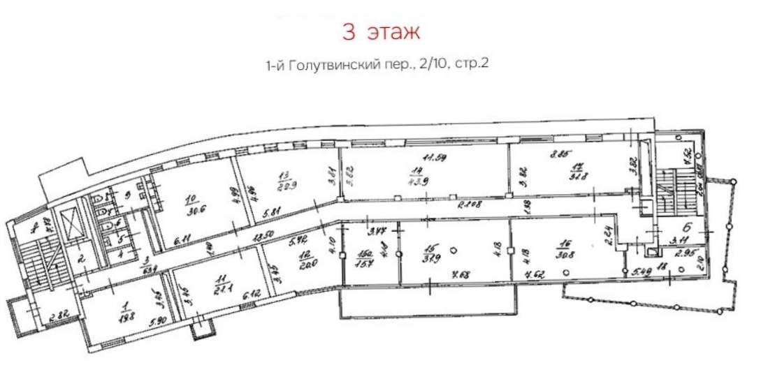 Здание целиком Голутвинский переулок, 2/10с2 площадью 3353.4 квадратных метров
