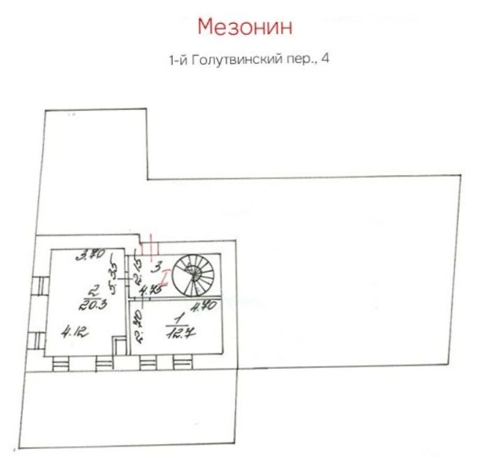 Здание целиком Голутвинский переулок, 2/10с2 площадью 3353.4 квадратных метров