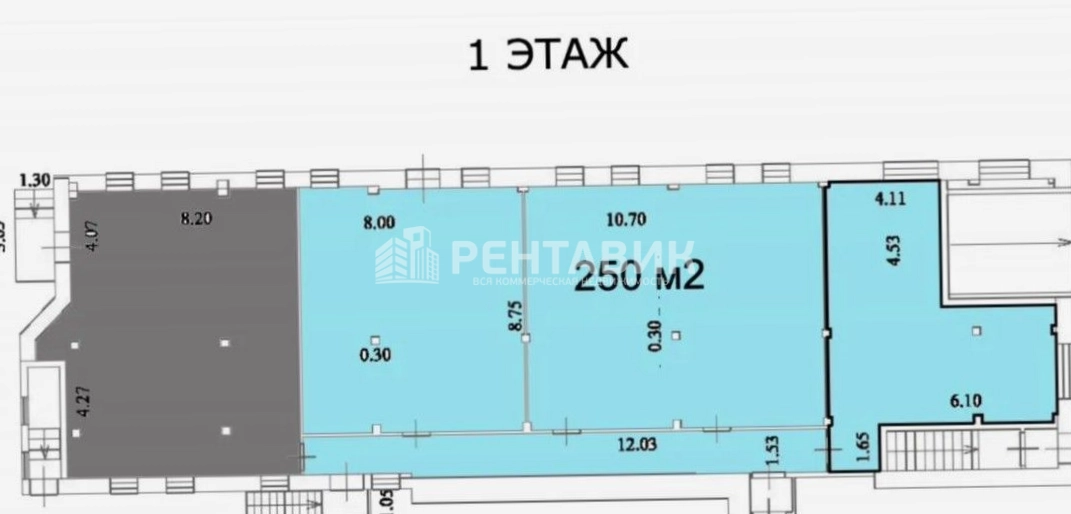 Офис Цветной 26 площадью 250 квадратных метров