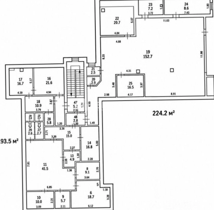 Офис Земляной Вал, 34Ас1 площадью 417.7 квадратных метров