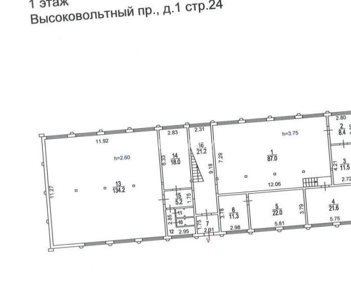 Здание целиком Высоковольтный 1с24 площадью 990 квадратных метров