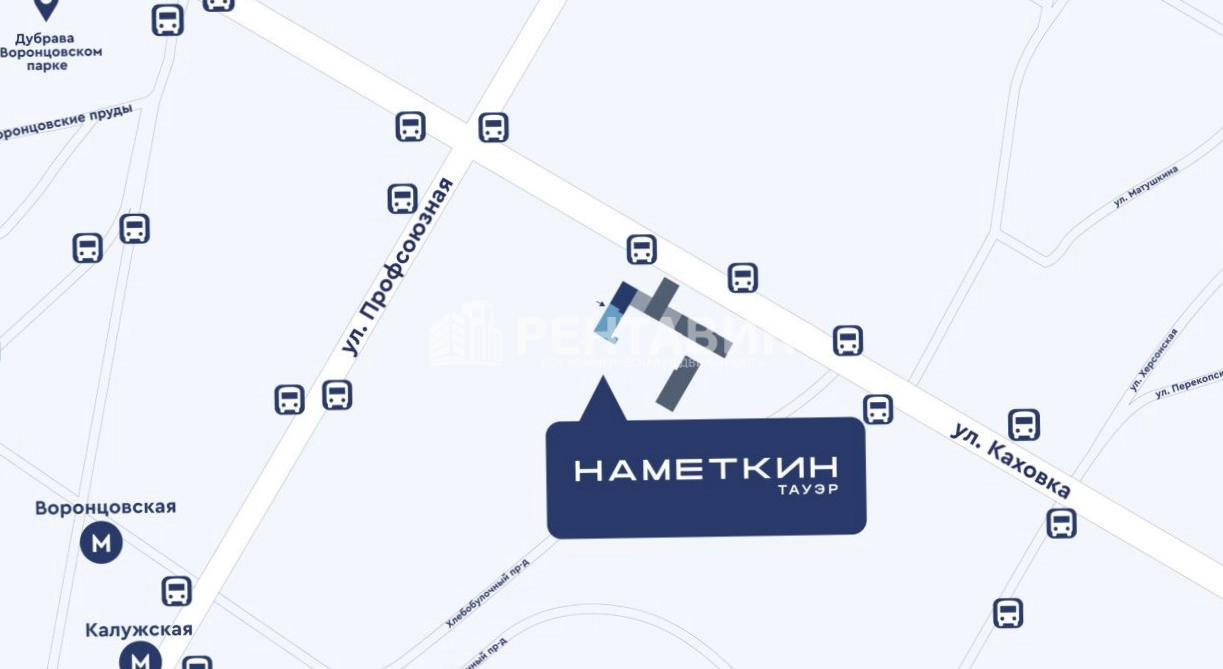 Торговая площадь Наметкин Тауэр площадью 614.6 квадратных метров