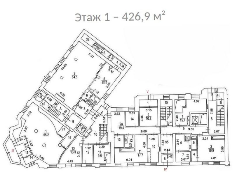 Здание целиком Якиманка площадью 2996.6 квадратных метров