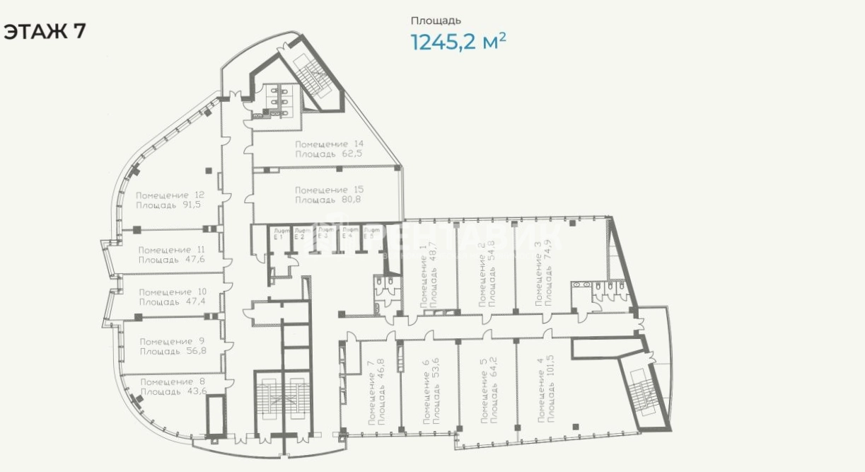 Офис SK Plaza площадью 4971.6 квадратных метров