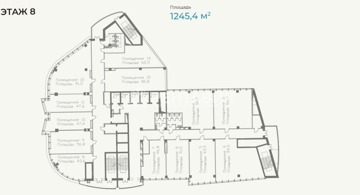 Офис SK Plaza площадью 4971.6 квадратных метров
