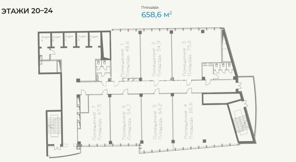 Офис SK Plaza площадью 3293 квадратных метров