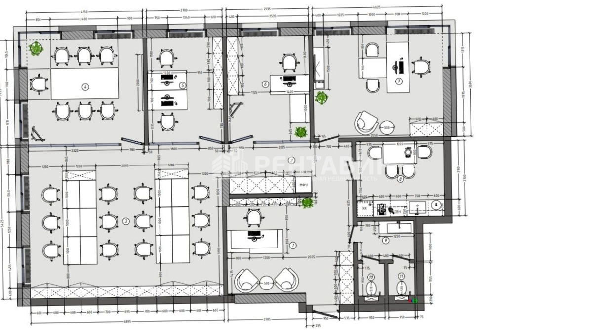 Офис Fili Residence / Фили Резиденс площадью 318 квадратных метров