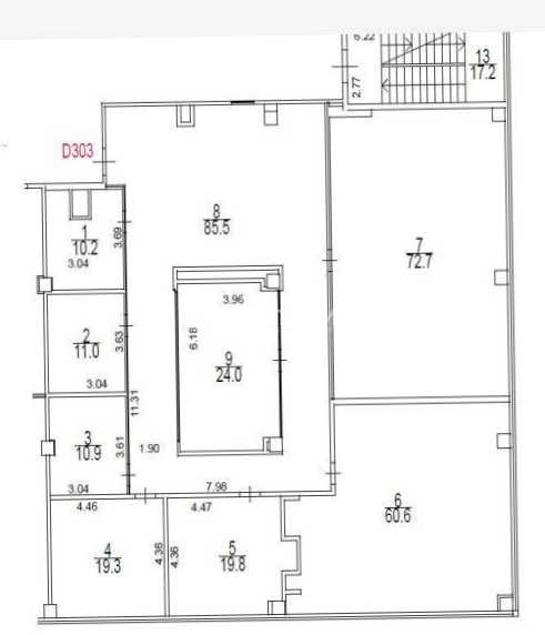 Офис Верейская Плаза III площадью 329.1 квадратных метров