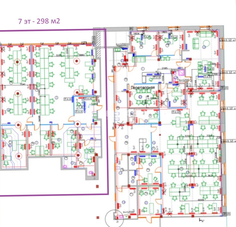 Офис W Plaza I площадью 297 квадратных метров