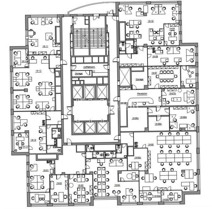 Офис Central Park Tower - Цэнтрал Парк Тауэр площадью 1169.4 квадратных метров