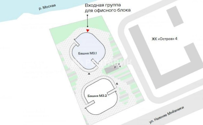 Здание целиком STONE Мневники 3, Башня М3.1 площадью 25650 квадратных метров