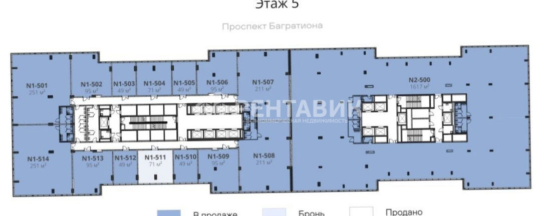 Офис STONE Парк Победы площадью 7407 квадратных метров