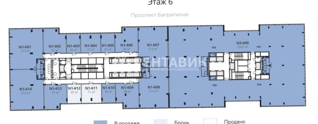 Офис STONE Парк Победы площадью 7407 квадратных метров