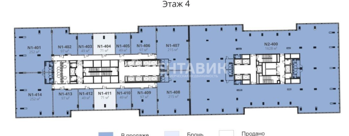 Офис STONE Парк Победы площадью 4128 квадратных метров