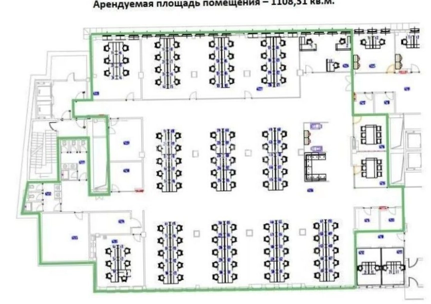 Офис Моховая Фаза 2 площадью 2000.1 квадратных метров