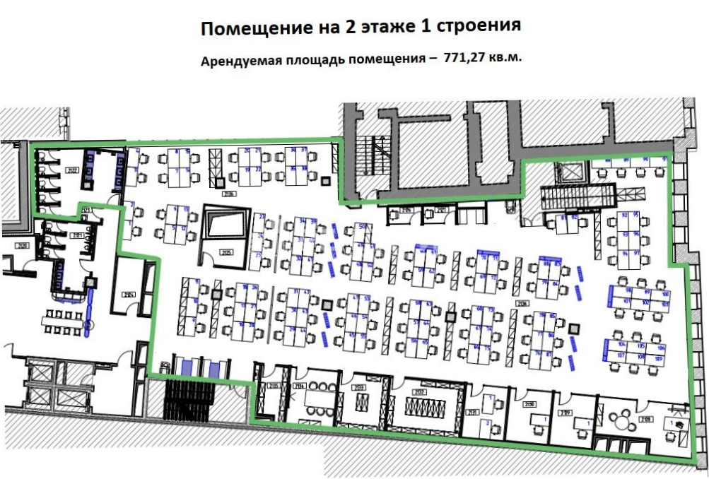 Офис Моховая, ФАЗА 1 площадью 771.3 квадратных метров
