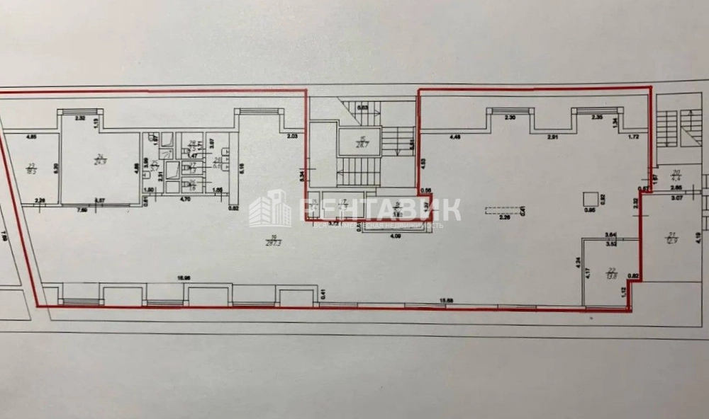 Офис Воздвиженка, 7/6с1 площадью 386 квадратных метров