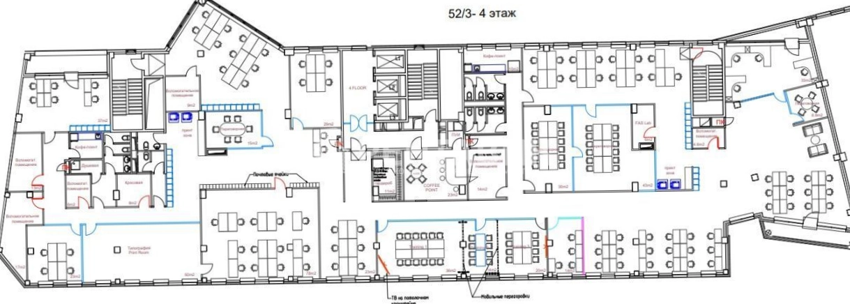 Офис Riverside Towers, строение 3 площадью 4004 квадратных метров