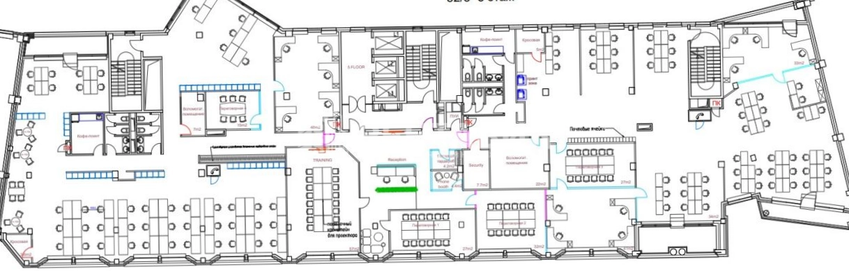 Офис Riverside Towers, строение 3 площадью 4004 квадратных метров