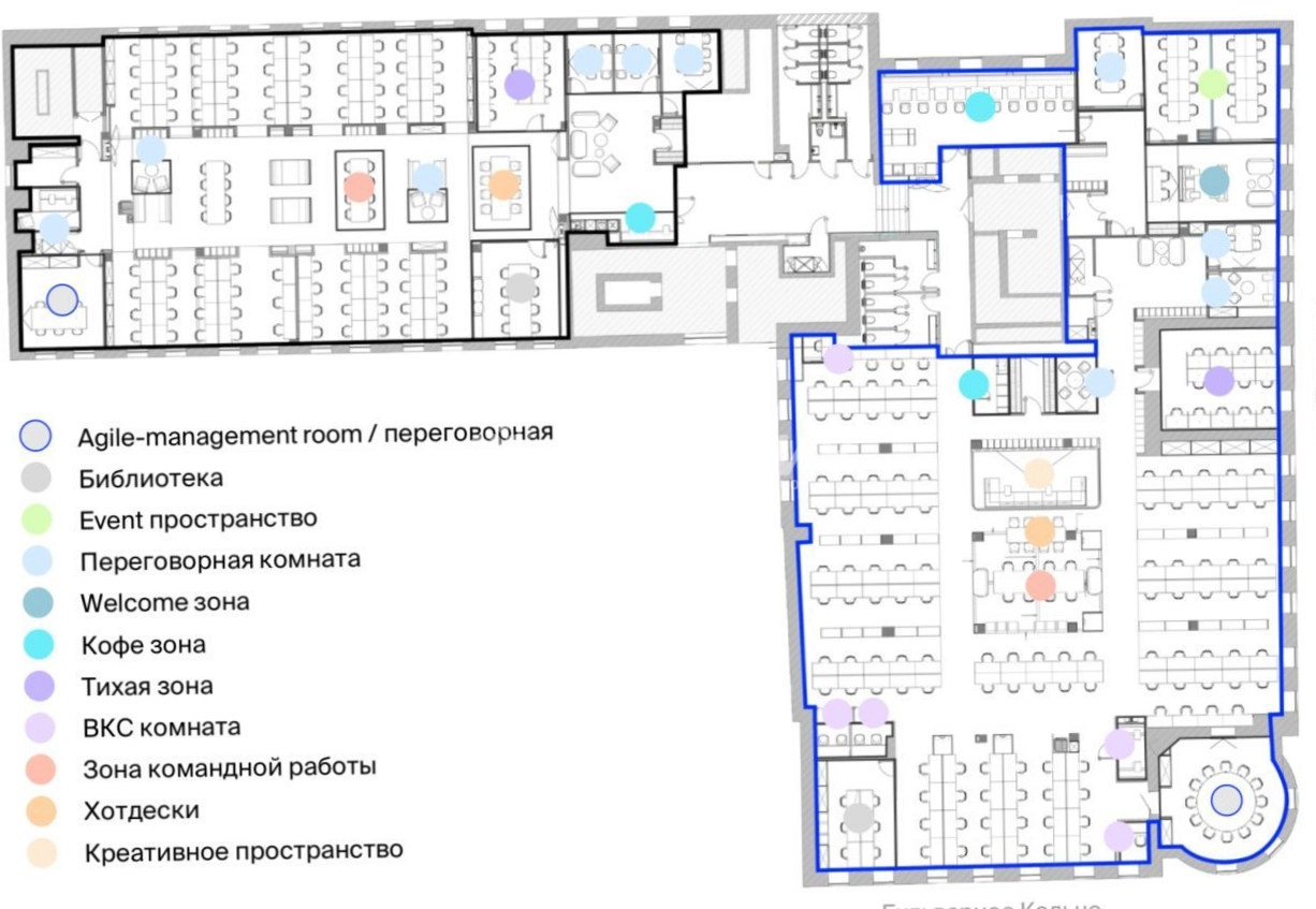 Офис Галерея Актер площадью 1114 квадратных метров