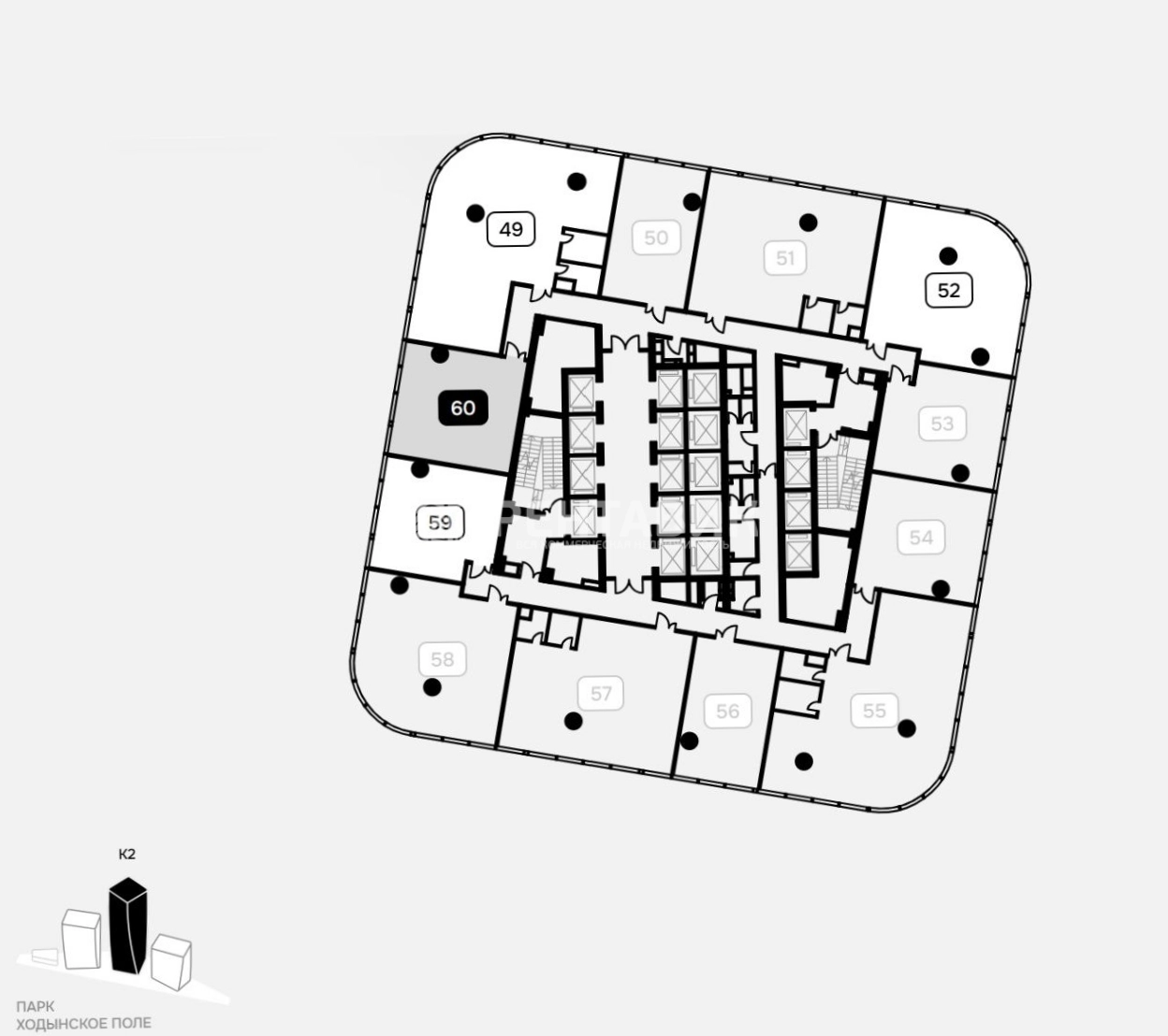 Офис Air площадью 73.7 квадратных метров