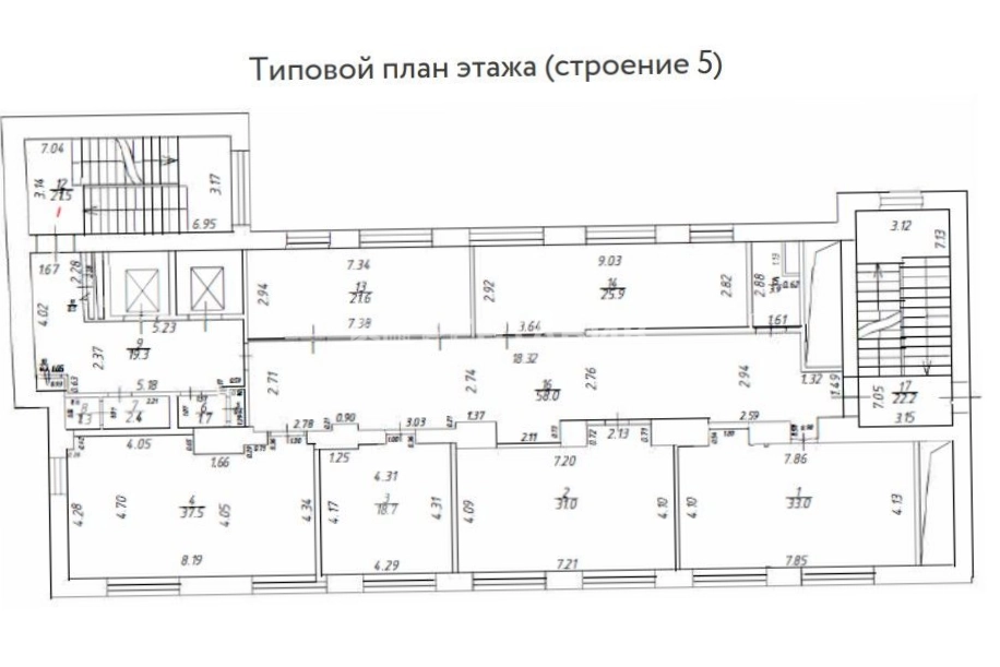 Здание целиком Домино площадью 6043.4 квадратных метров