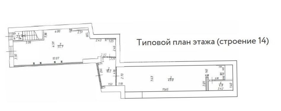 Здание целиком Домино площадью 6043.4 квадратных метров