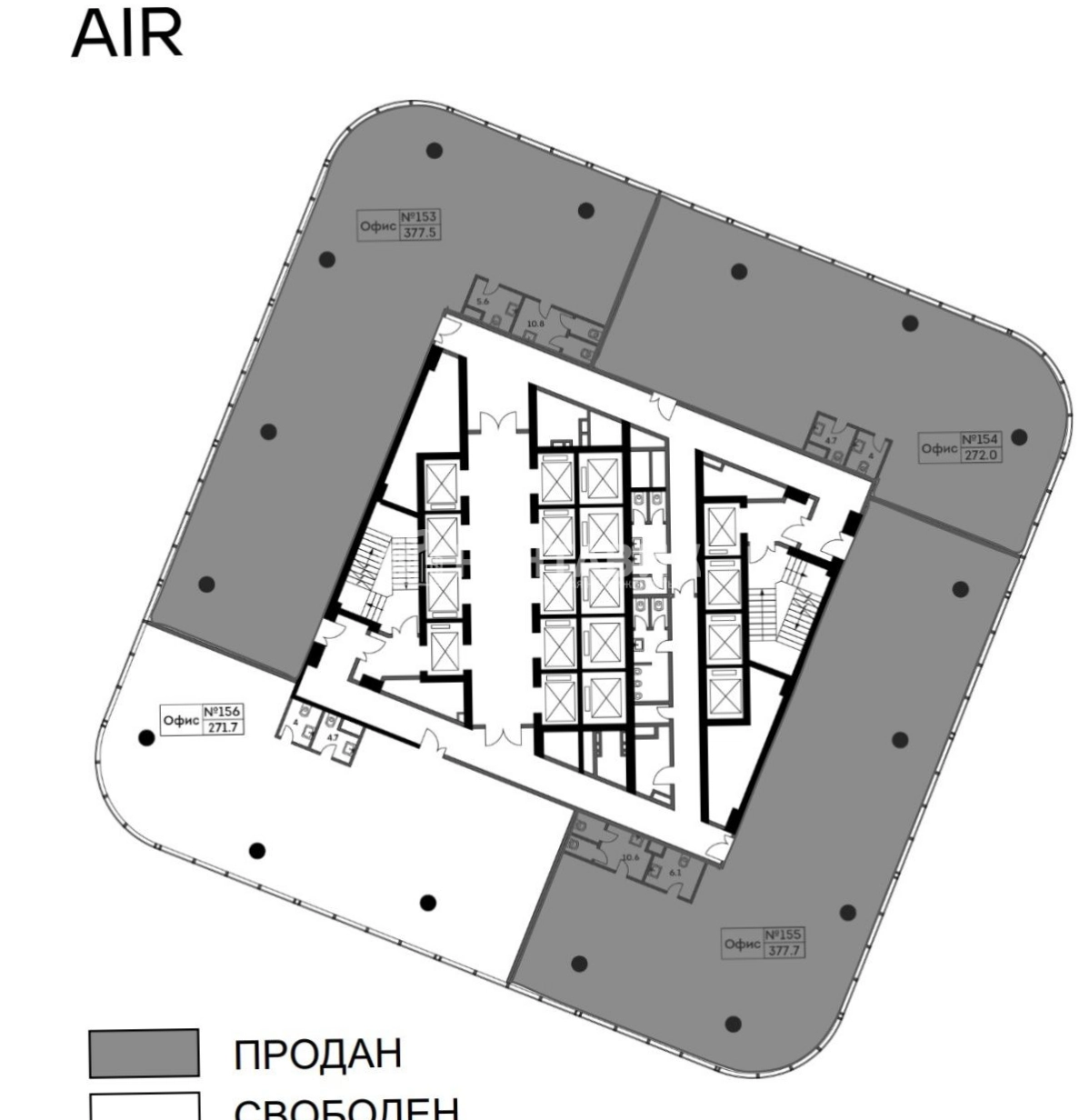 Офис Air площадью 271.9 квадратных метров