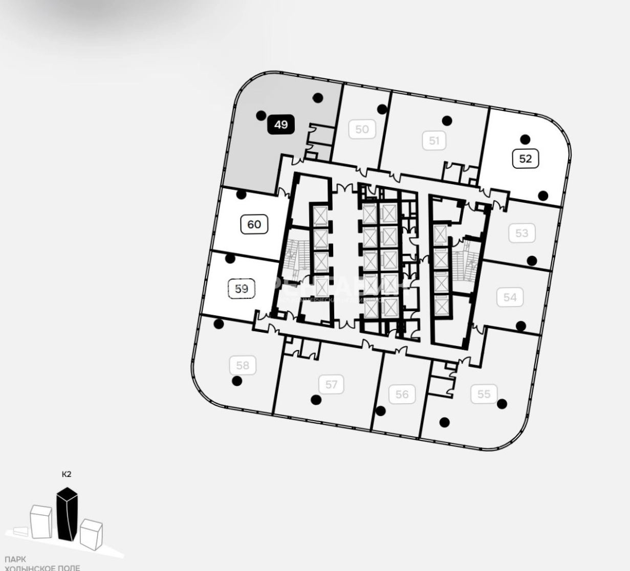 Офис Air площадью 166.6 квадратных метров