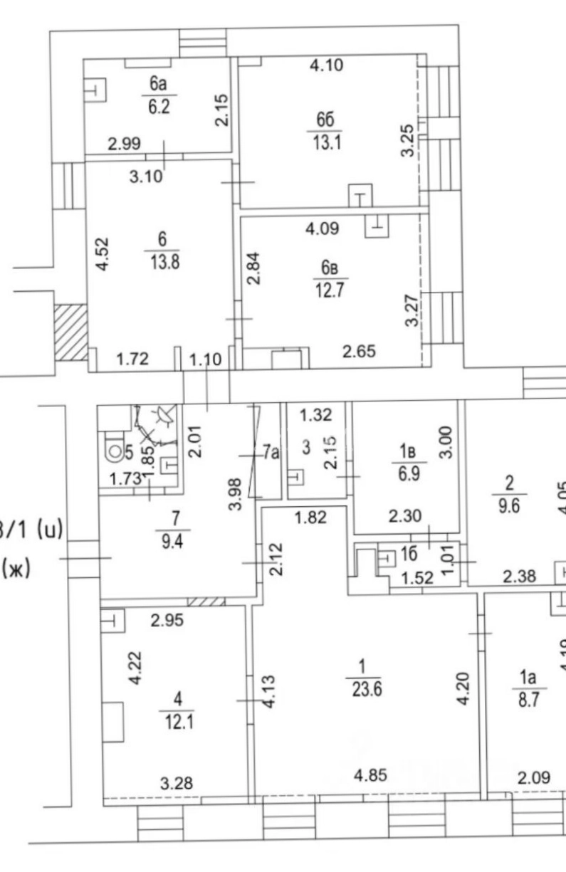 Офис Гоголевский, 3 площадью 124.3 квадратных метров