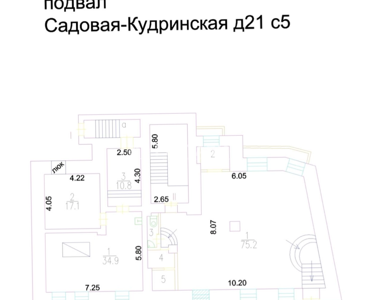 Здание целиком Садовая-Кудринская 21с5 площадью 1199.6 квадратных метров