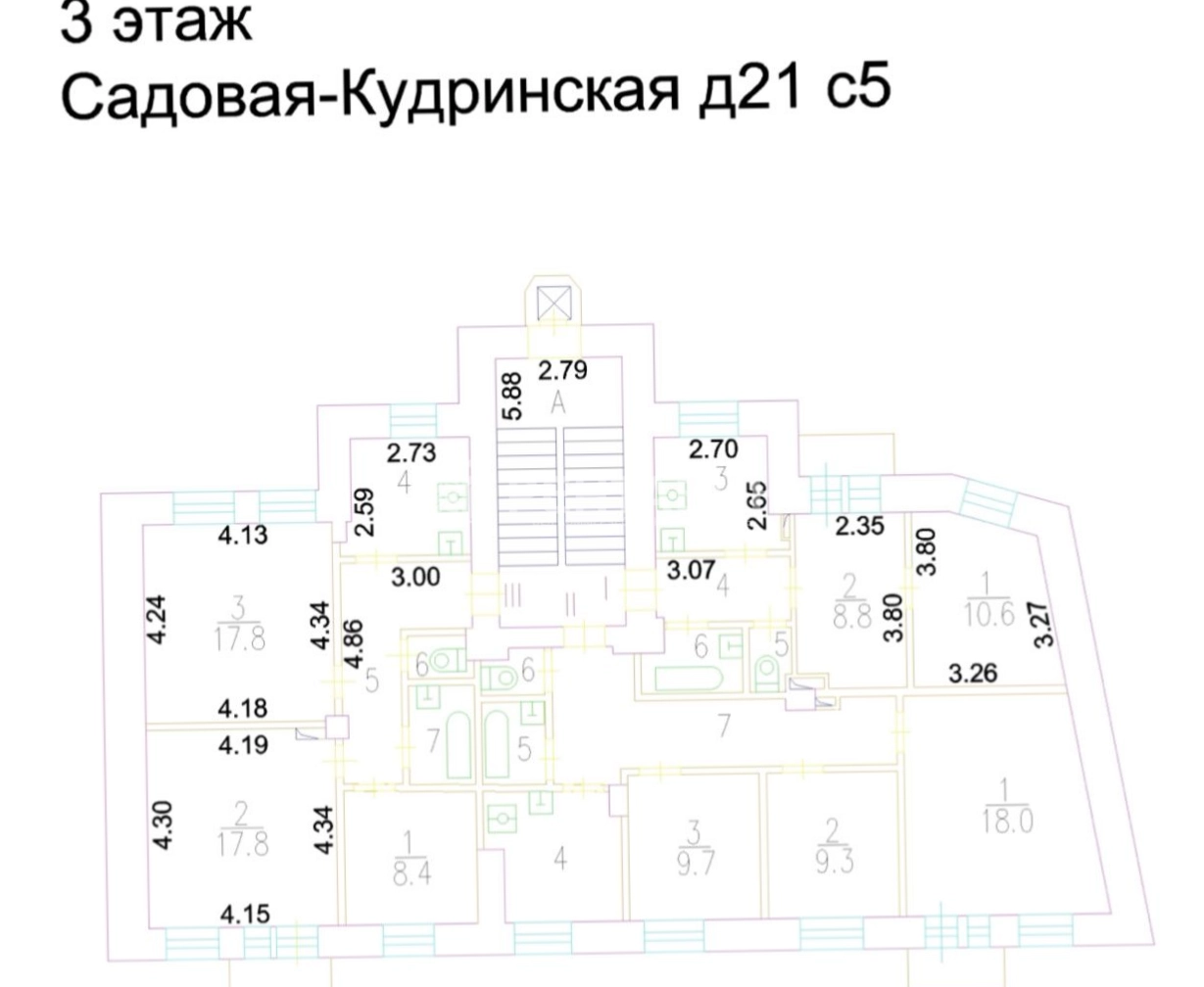 Здание целиком Садовая-Кудринская 21с5 площадью 1199.6 квадратных метров