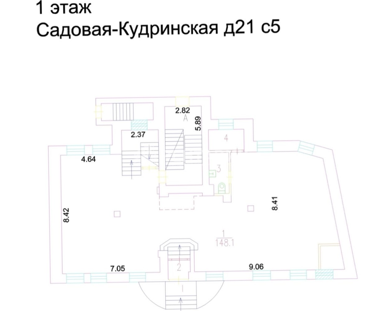 Здание целиком Садовая-Кудринская 21с5 площадью 1199.6 квадратных метров