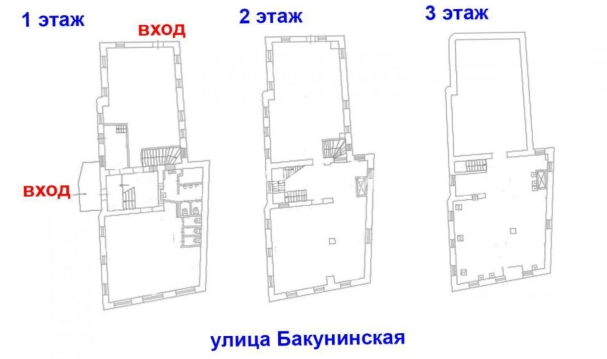 Общепит Бакунинская, 7с5 площадью 540 квадратных метров