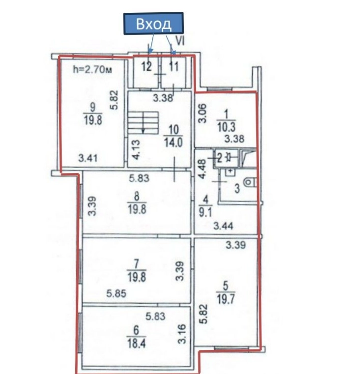 Торговая площадь Красного Маяка, 22к2 площадью 139.9 квадратных метров