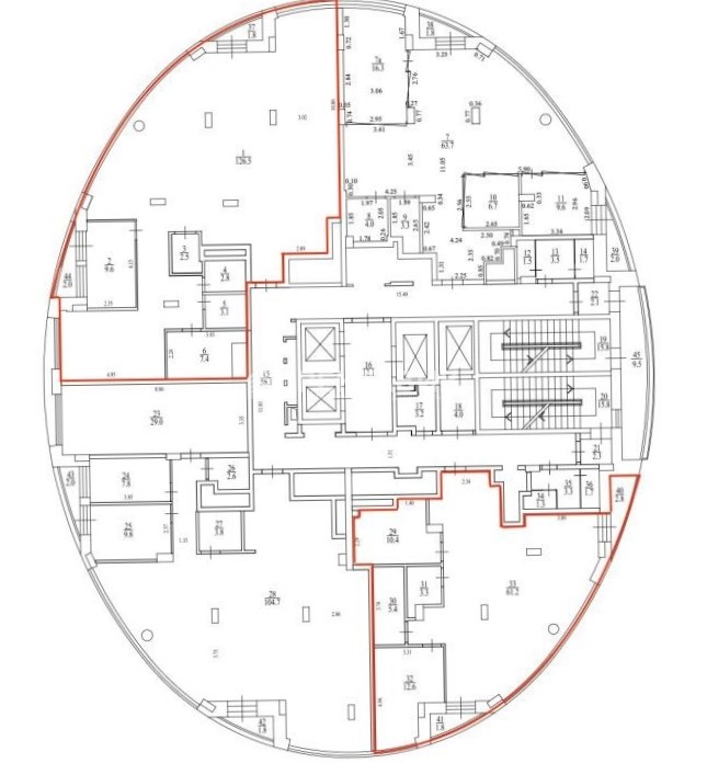 Офис Poklonka Place / Поклонка Плейс, Башня D площадью 283.58 квадратных метров