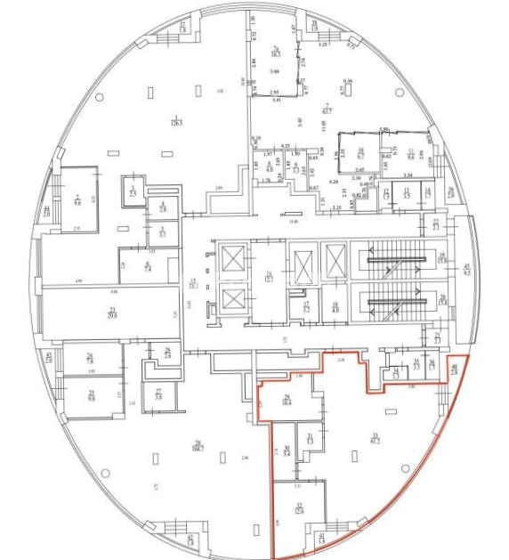 Офис Poklonka Place / Поклонка Плейс, Башня D площадью 109.2 квадратных метров