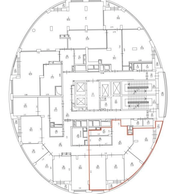 Офис Poklonka Place / Поклонка Плейс, Башня D площадью 119.39 квадратных метров